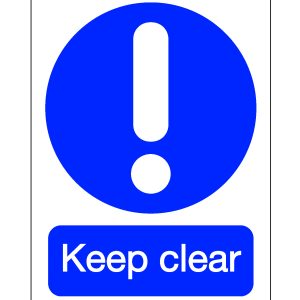 As0004 Keep Clear Warning Sticker