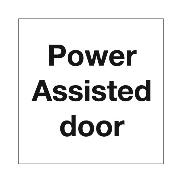 As0007 Power Assisted Door Warning Sticker