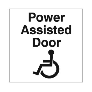 As0008 Power Assisted Door With Logo Warning Sticker